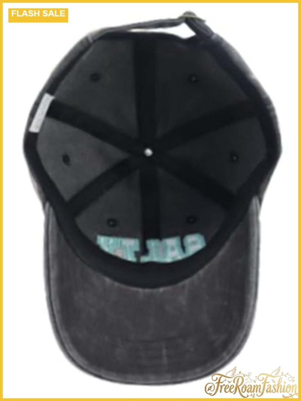 Embroidered Cotton Adjustable Baseball Cap Funny Beach Hat - Picture 5 of 6